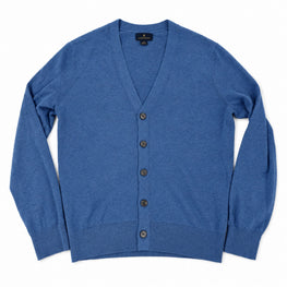 Men Knitted Cardigan - Dk Blue Hthr [價格已含稅]