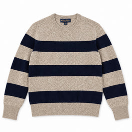 Men Knitted Pullover - Beige Multi [價格已含稅]