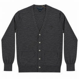Men Knitted Cardigan - Dark Greyesh [價格已含稅]