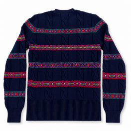 Women Knitted Pullover - Navy Multi [價格已含稅]