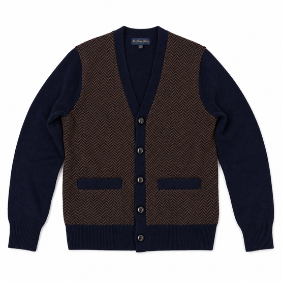 Men Button-front Knitted Cardigan - Navy Multi [價格已含稅]