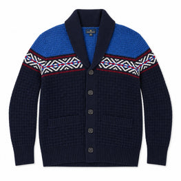 Men Knitted Cardigan - Open Blue [價格已含稅]