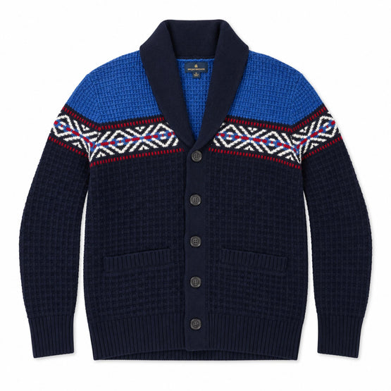 Men Knitted Cardigan - Open Blue [價格已含稅]