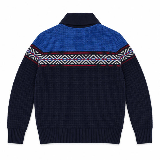 Men Knitted Cardigan - Open Blue [價格已含稅]