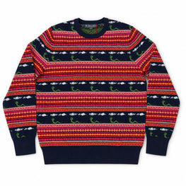 Men Knitted Pullover - Red Multi [價格已含稅]