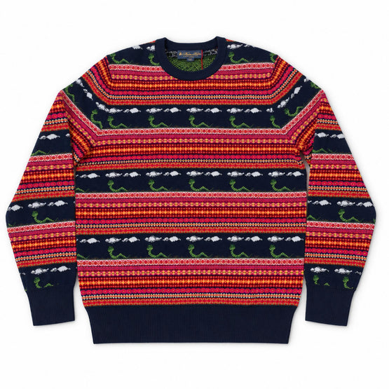 Men Knitted Pullover - Red Multi [價格已含稅]