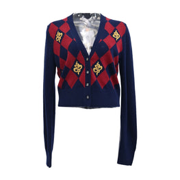Women Knitted Cardigan - Navy Multi [價格已含稅]