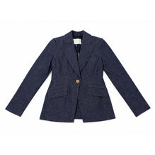 Women Woven Suit Jacket - Denim Blue [價格已含稅]