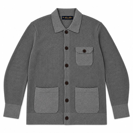Men Button-front Knitted Cardigan - Grey [價格已含稅]