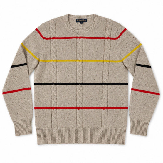 Men Knitted Pullover - Beige Multi [價格已含稅]