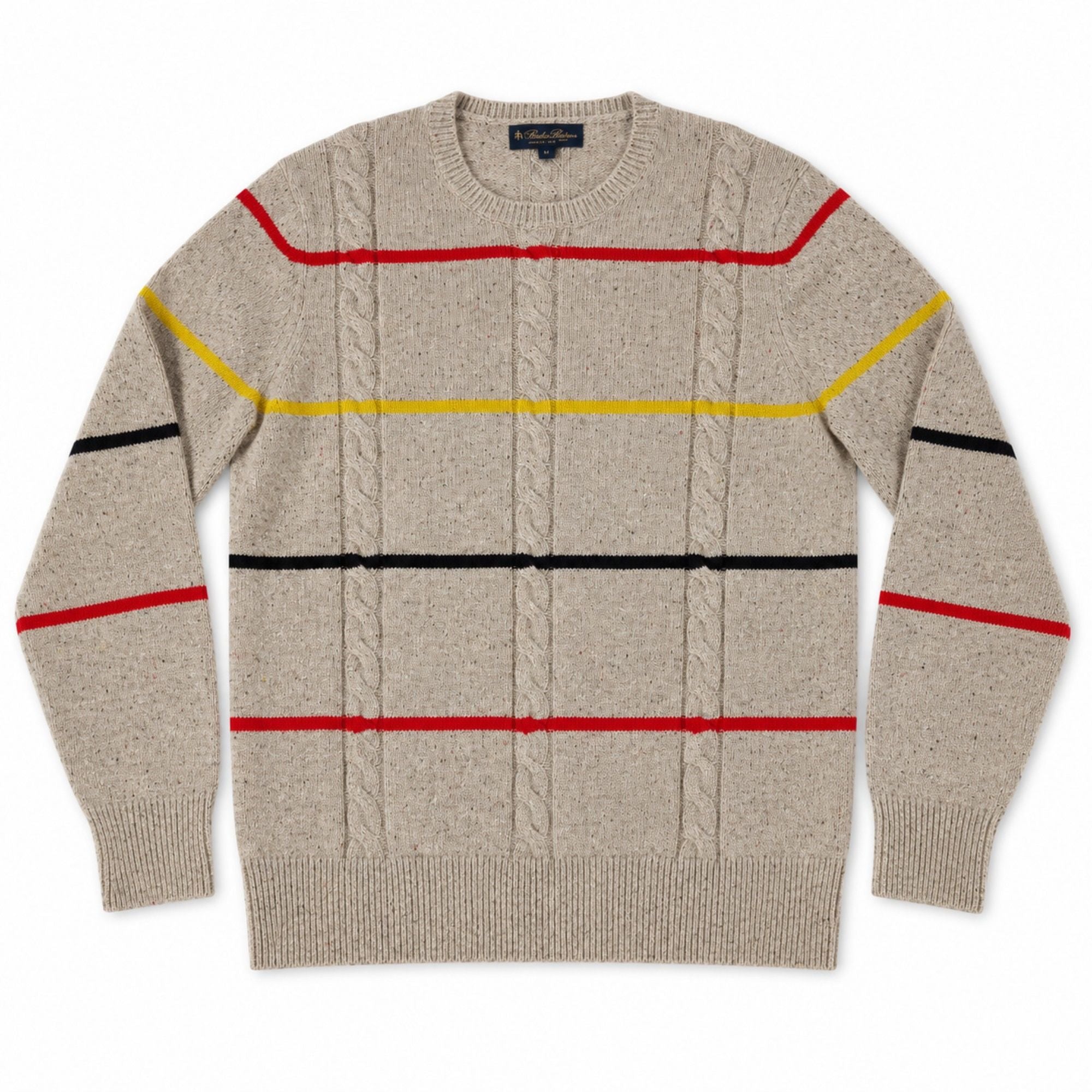 Men Knitted Pullover - Beige Multi [價格已含稅]