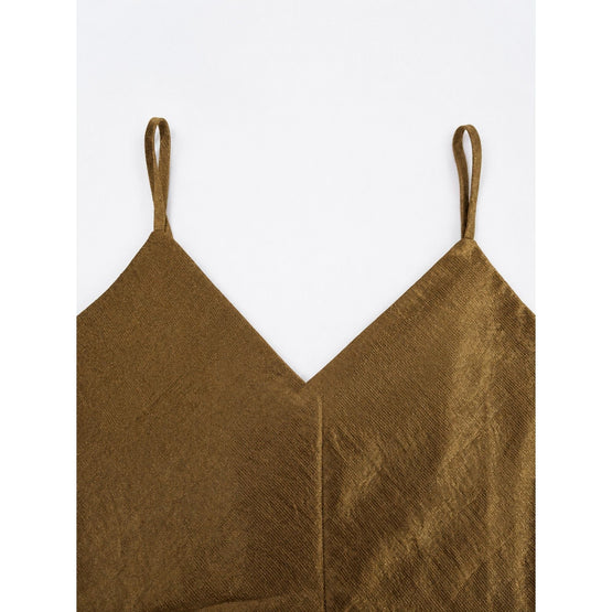 Women Woven Camisole Top - Gold [價格已含稅]