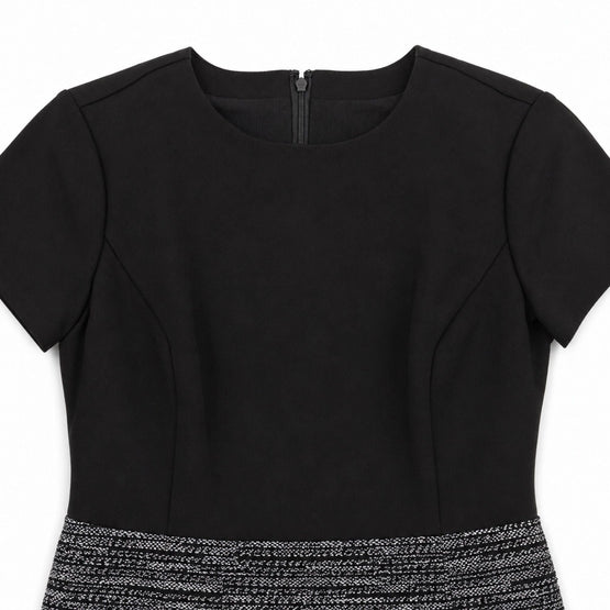 Women Knitted Dress - Black Tweed [價格已含稅]