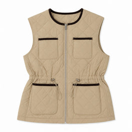 Women Woven Waistcoat - Light Beige [價格已含稅]
