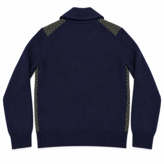 Men Button-front Knitted Cardigan - Navygreen [價格已含稅]