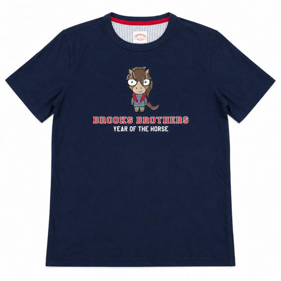 Men Knitted T-shirt - Navy Multi [價格已含稅]