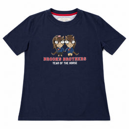 Women Knitted T-shirt - Navy Multi [價格已含稅]