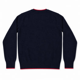 Men Knitted Pullover - Navy Multi [價格已含稅]