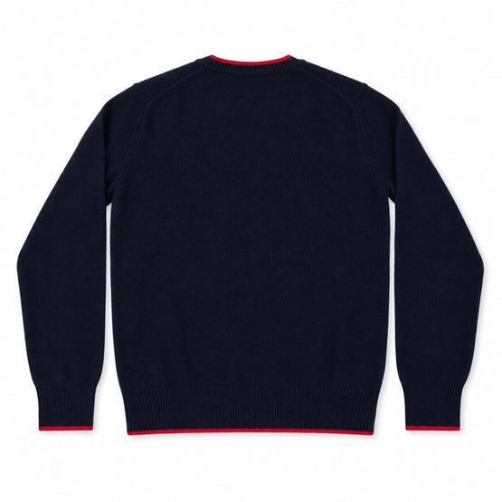 Men Knitted Pullover - Navy Multi [價格已含稅]