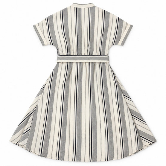 Women Woven Dress - White Blue Multi [價格已含稅]