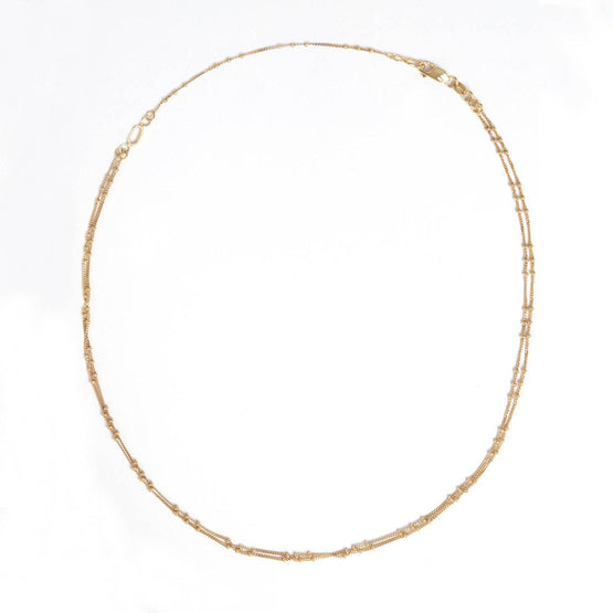 Double Ball Chain (With Extension) - Gold