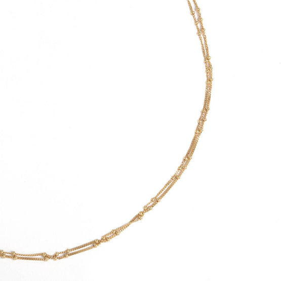 Double Ball Chain (With Extension) - Gold