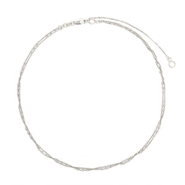 Double Ball Chain (With Extension) - Silver