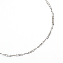 Double Ball Chain (With Extension) - Silver