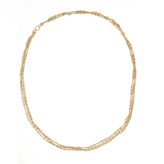 Triple Ball Chain (With Extension) - Gold