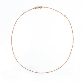 Cable Ball Chain Necklace (With Extension) - Rose Gold