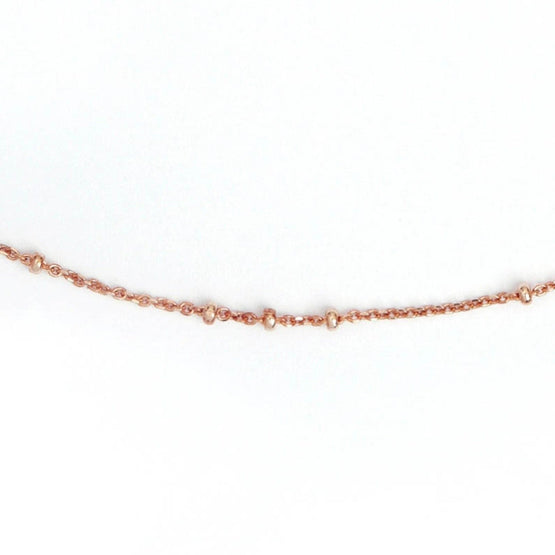 Cable Ball Chain Necklace (With Extension) - Rose Gold