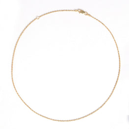 Silver Chain Necklace (With Extension) - Gold