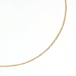 Silver Chain Necklace (With Extension) - Gold