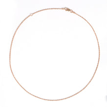 Silver Chain Necklace (With Extension) - Rose Gold