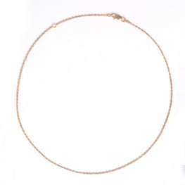 Silver Chain Necklace (With Extension) - Rose Gold