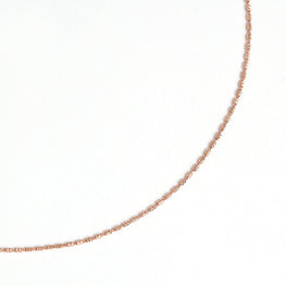 Silver Chain Necklace (With Extension) - Rose Gold