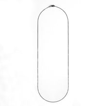 Long Silver Chain Necklace - Black