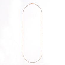 Long Silver Chain Necklace - Rose Gold