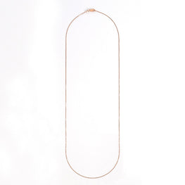 Long Silver Chain Necklace - Rose Gold