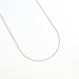Long Silver Chain Necklace - Rose Gold