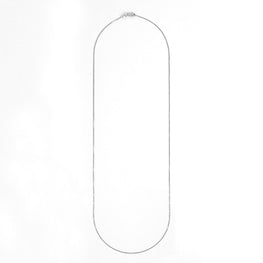 Long Silver Chain Necklace - Silver