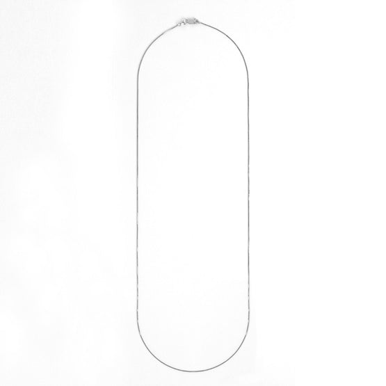 Long Silver Chain Necklace - Silver