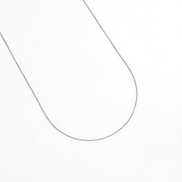 Long Silver Chain Necklace - Silver