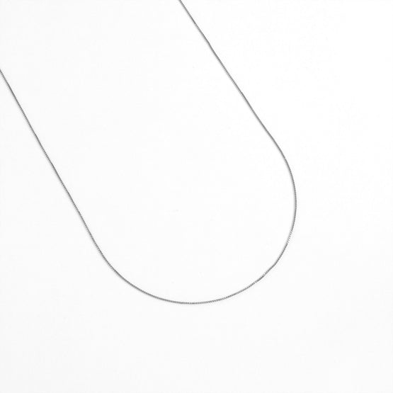 Long Silver Chain Necklace - Silver