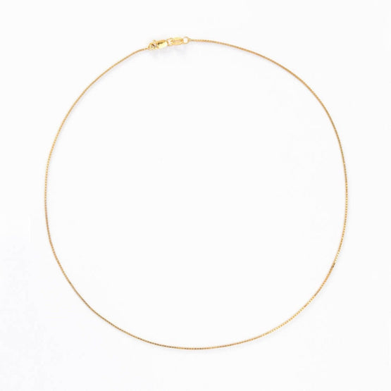 Box Chain Necklace (With Extension) - Gold