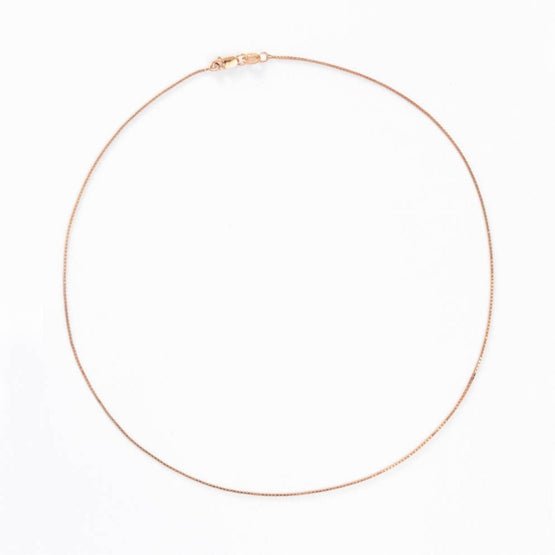 Box Chain Necklace (With Extension) - Rose Gold