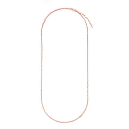 Long Bead Chain - Rose Gold