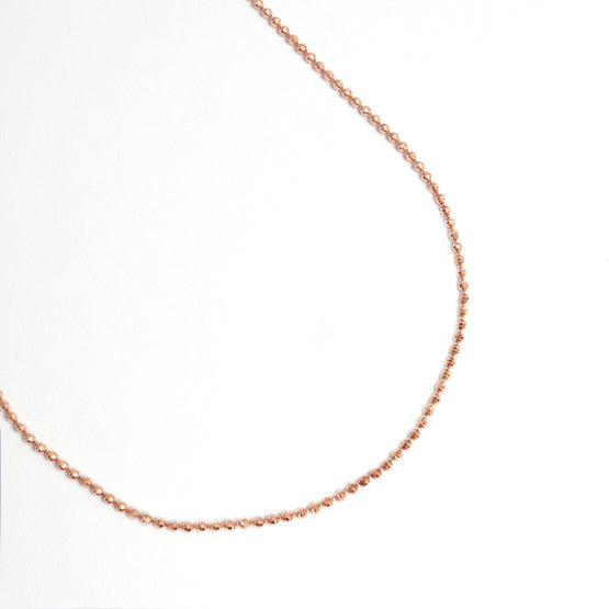 Long Bead Chain - Rose Gold