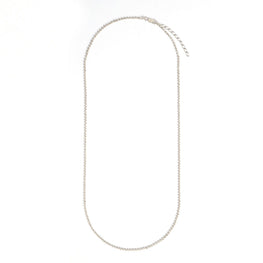 Long Bead Chain - Silver