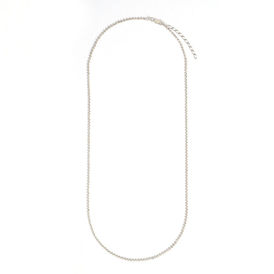 Long Bead Chain - Silver